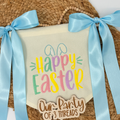 Happy Easter Embroidered Canvas Banner