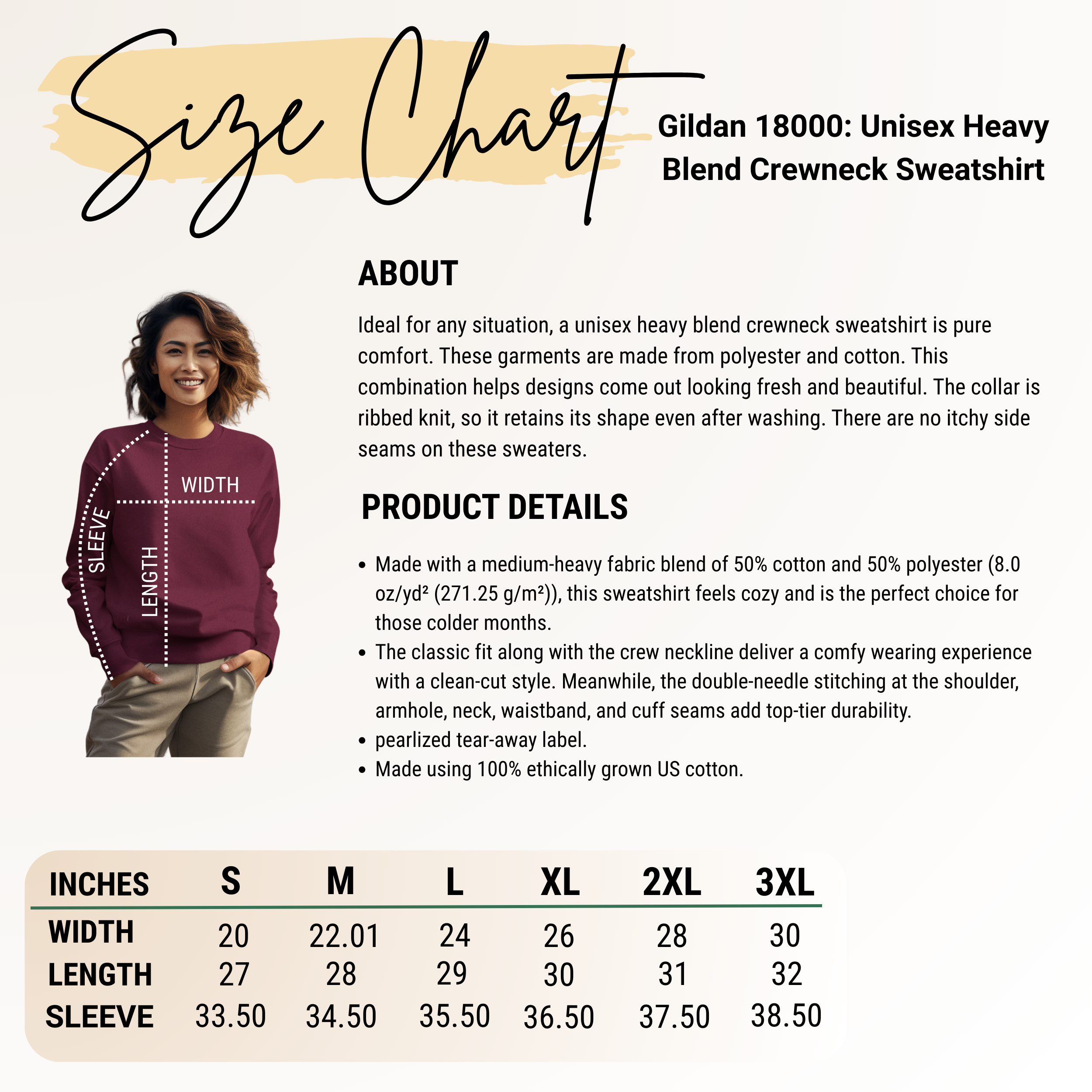 Fearfully & Wonderfully Made – EST. Year Embroidered Crewneck