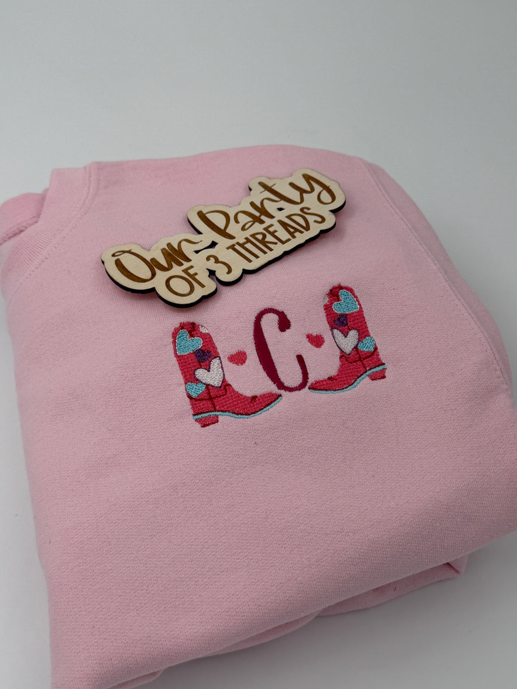 Western Heart Boots Initial Crewneck