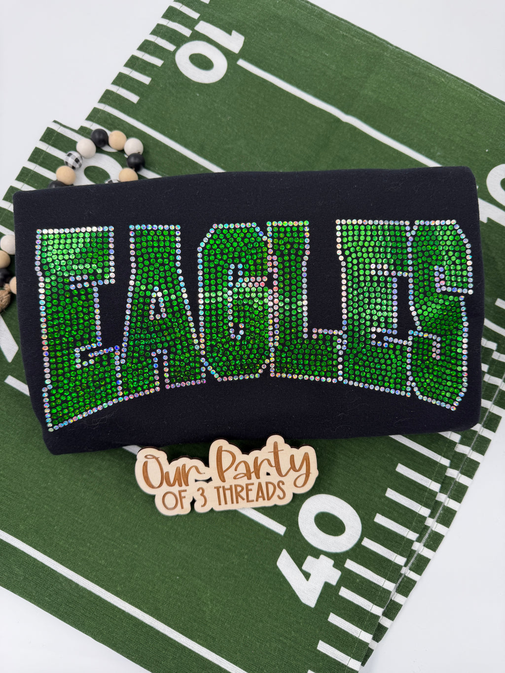 EAGLES Spangled Crewneck or Tee – Game Day Sparkle Spirit Wear