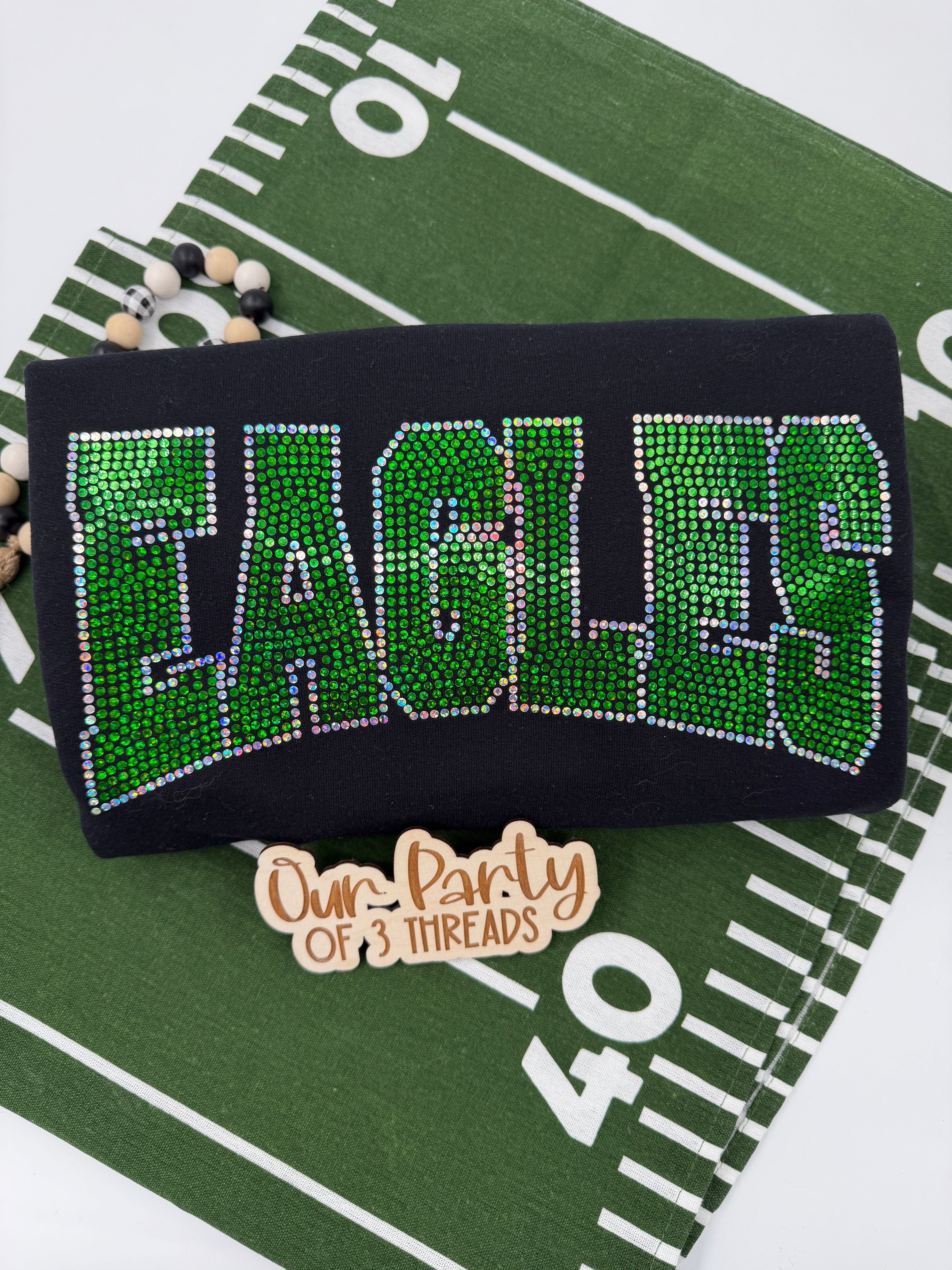 EAGLES Spangled Crewneck or Tee – Game Day Sparkle Spirit Wear