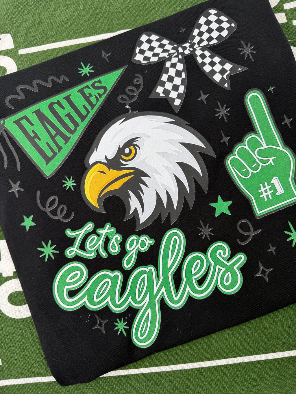 Let’s Go Eagles DTG Crewneck or Tee – Game Day Spirit Wear